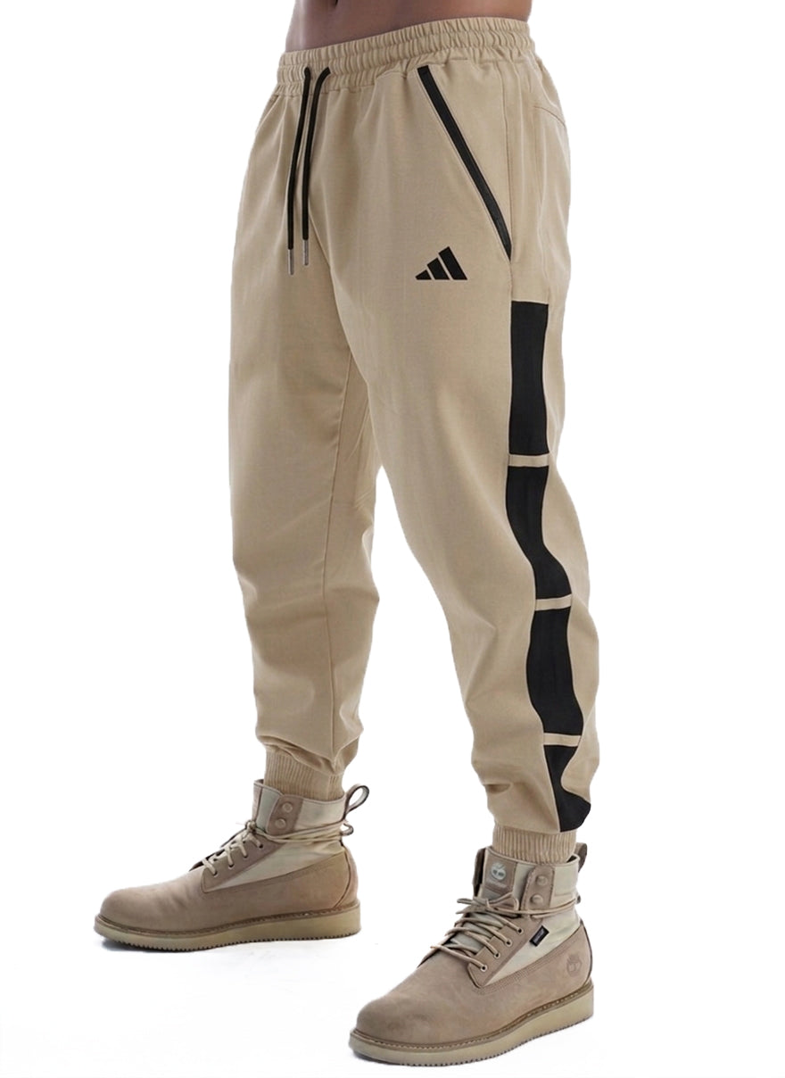 Light Bedge & Black contrast Joggars Trouser  - Code - T10522